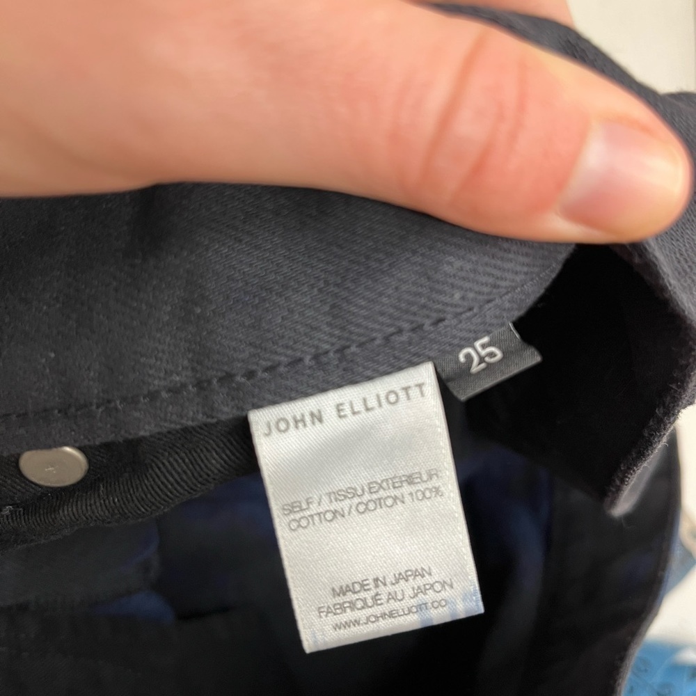 John Elliot RARE! Double Dye Riley Crop Jean Raw Hem, Sold Out, sz 25 - Picture 11 of 12